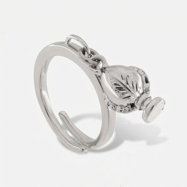 Anello in Acciaio pumo portafortuna pugliese silver BYS - gioiello BySimon