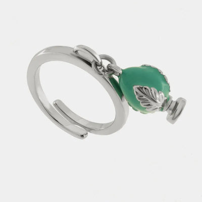 Anello in Acciaio pumo portafortuna pugliese verde BYS - gioiello BySimon