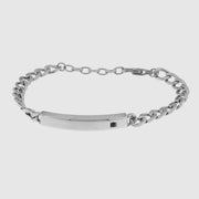 Bracciale in Acciaio con targhetta centrale