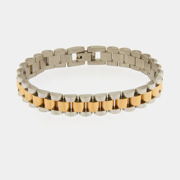 Bracciale in Acciaio maglia jubilee bianco/rosa - BYSIMON gioielli