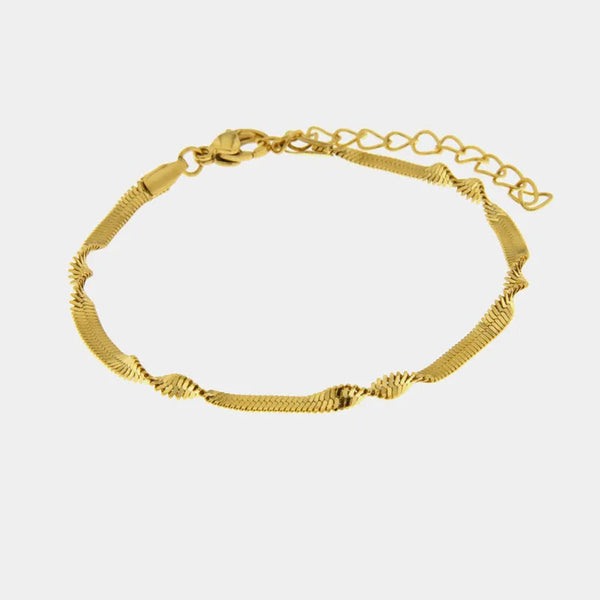 Bracciale in Acciaio con catena attorcigliata - BYSIMON gioielli