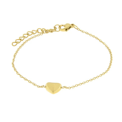 Bracciale in acciaio inossidabile con pendente a cuore - BYSIMON