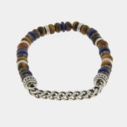 Bracciale in Acciaio con perline schiacciate