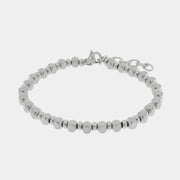 Bracciale in Acciaio con perle argento