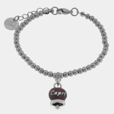 Bracciale in acciaio con campanella Capri | ciondolo per laurea | BYSIMON