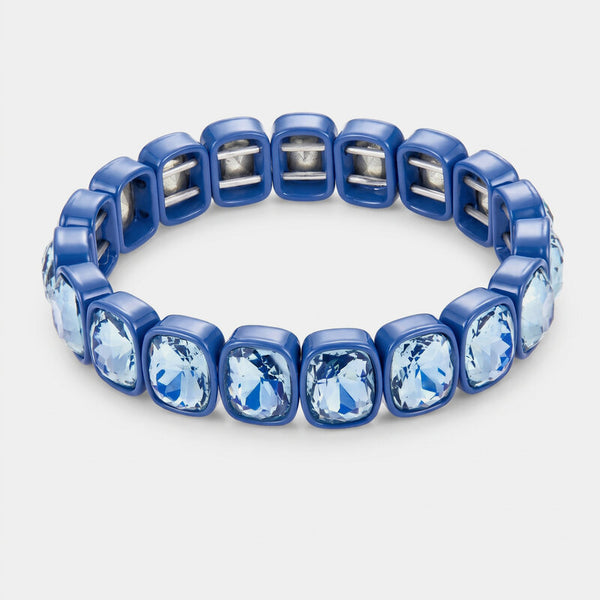 Bracciale in Acciaio con cristalli blu - BYSIMON gioielli