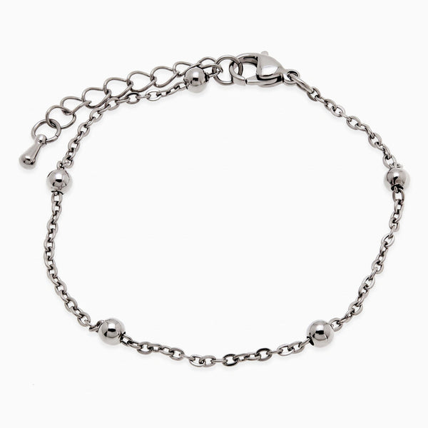 Bracciale in Acciaio catena con palline - BYSIMON gioielli