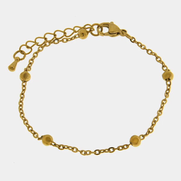 Bracciale in Acciaio catena con palline - BYSIMON gioielli