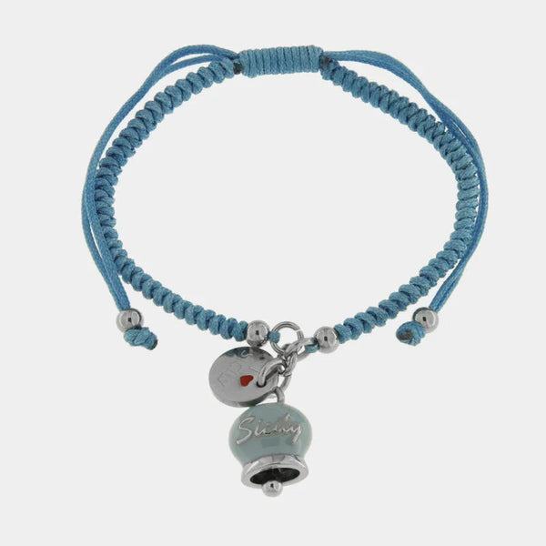 Bracciale cordino siciliano azzurro | gioielli siciliani I Love Sicily | BYSIMON