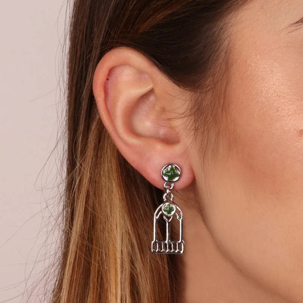 Metal earrings with Doge's Palace in Venice