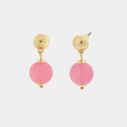 Orecchini in Metallo con cristlli rosa pendenti