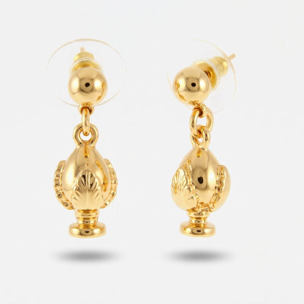 Orecchini in Metallo con pumo oro BYS - gioiello BySimon