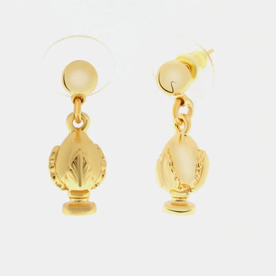 Orecchini in Metallo con pumo oro BYS - gioiello BySimon