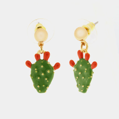 Orecchini in Metallo con cactus pendente - BYSIMON gioielli