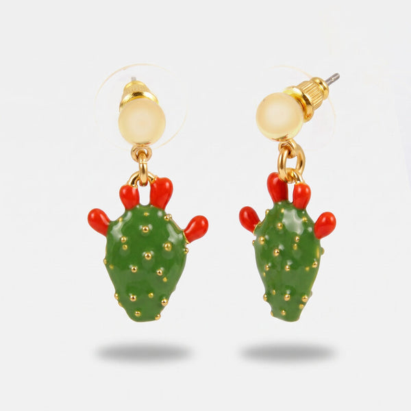 Orecchini in Metallo con cactus pendente - BYSIMON gioielli