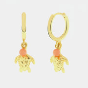 Orecchini in Metallo pendenti con tartaruga