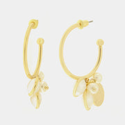 Orecchini in Metallo a cerchio con pietre