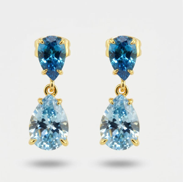Orecchini in Metallo goccia azzurra CAPRI - gioiello BySimon