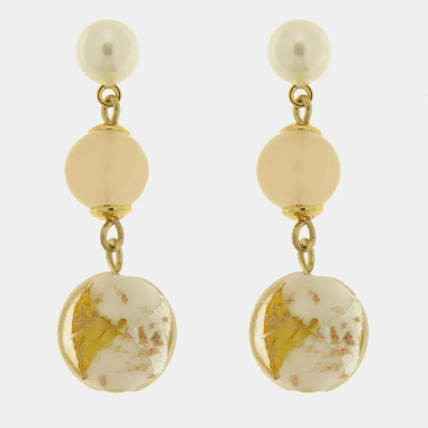 Orecchini in Metallo con cristalli ispirati all'art glass - BYSIMON gioielli
