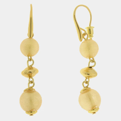Metal earrings with crystals