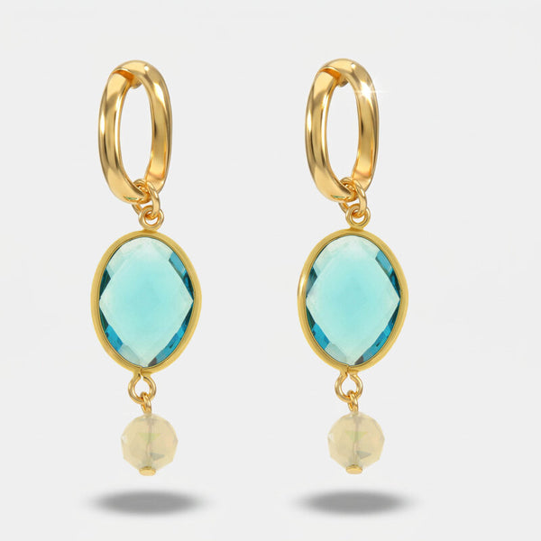 Orecchini in Metallo con cristalli azzurri AMOVENEZIA - gioiello BySimon