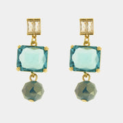 Orecchini in Metallo con cristalli azzurri