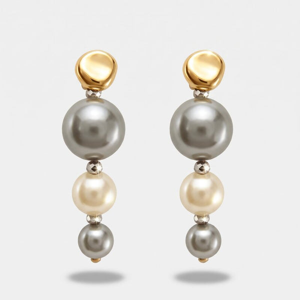 Orecchini in Metallo con perle pendenti - BYSIMON gioielli