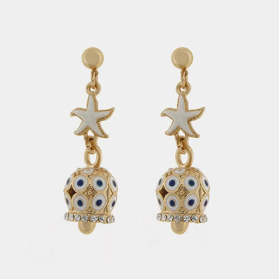 Orecchini in Metallo pendenti con campanella e stella marina CAPRI - gioiello BySimon