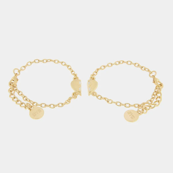 Set in Metallo bracciale magnetico a forma di cuore - BYSIMON gioielli