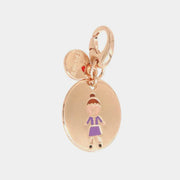 Ciondolo in Metallo con simbolo mamma impreziosito da smalti colorati