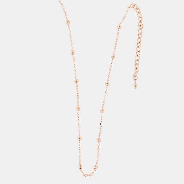 Collana in Metallo Catena lunga con palline - BYSIMON gioielli