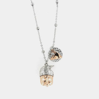 Collana con Pulcinella e Vesuvio | regalo portafortuna napoletano | BYSIMON