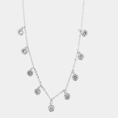 Collana in Metallo girocollo con cristalli pendenti