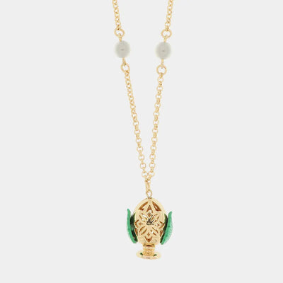 Metal necklace with Apulian pumo