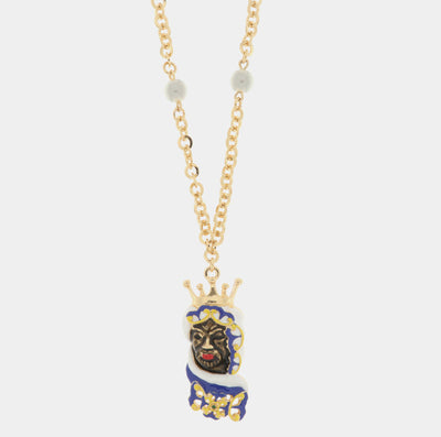 Collana in Metallo con testa di moro siciliana