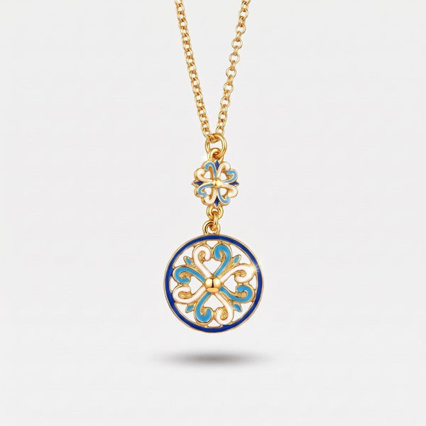 Collana in Metallo con maioliche colorate - BYSIMON gioielli