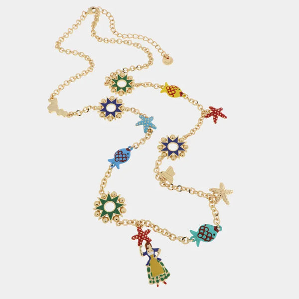 Collana in Metallo con simboli calabresi - BYSIMON gioielli