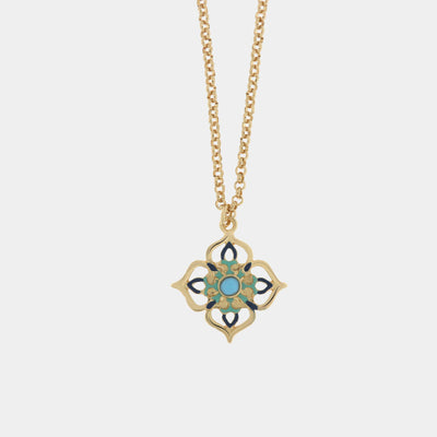 Collana in Metallo con croce di Malta colorata - BYSIMON gioielli