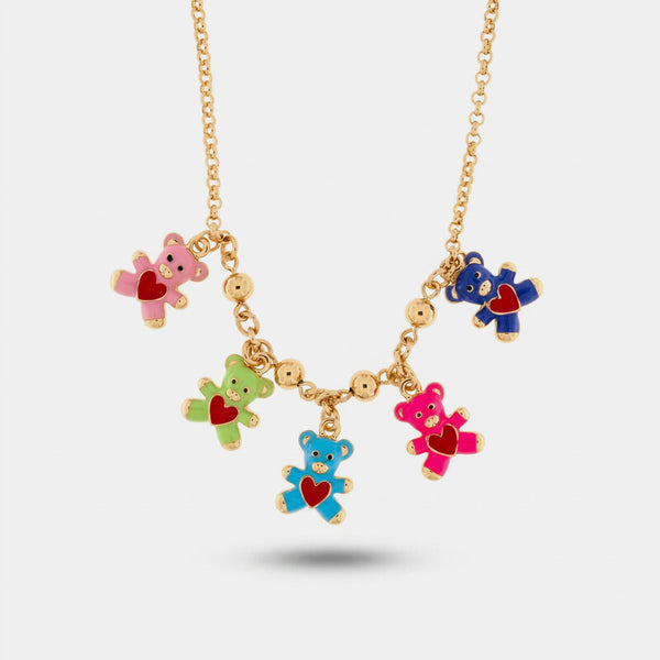 Collana in Metallo con orsetti colorati - BYSIMON gioielli