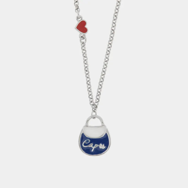 Collana in Metallo con borsa blu Capri - BYSIMON gioielli