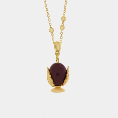 Collana in Metallo con pumo viola - BYSIMON gioielli
