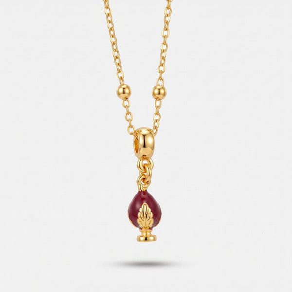 Collana in Metallo con pumo viola - BYSIMON gioielli