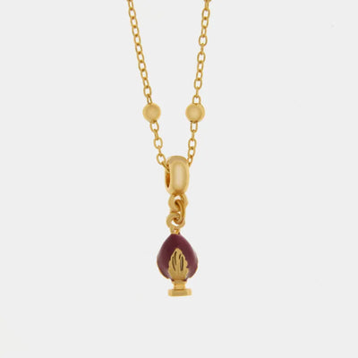 Collana in Metallo con pumo viola - BYSIMON gioielli