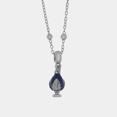 Collana in Metallo con pumo blu - BYSIMON gioielli
