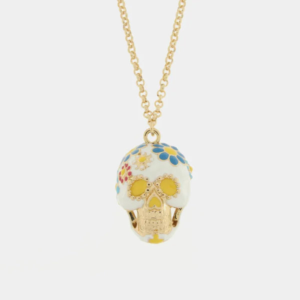 Collana in Metallo con capuzzella bianca impreziosita da fiori colorati AMONAPOLI - gioiello BySimon