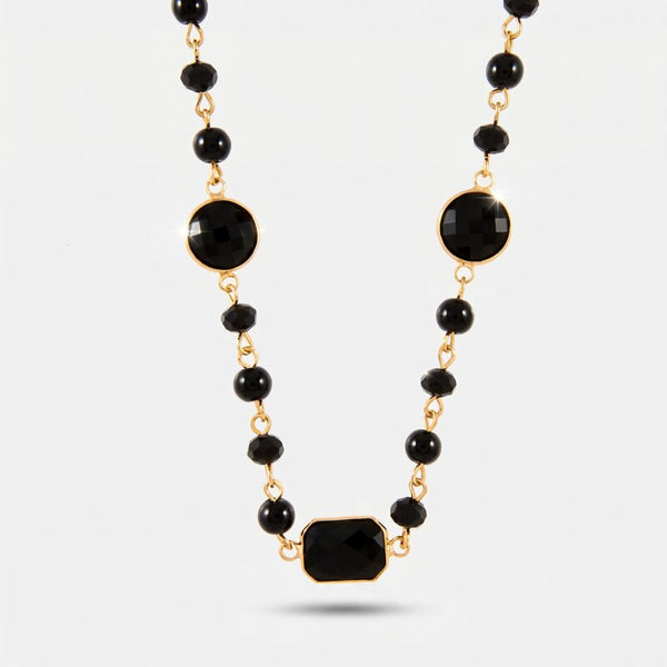 Collana in Metallo con perle e pietre nere AMOVENEZIA - gioiello BySimon