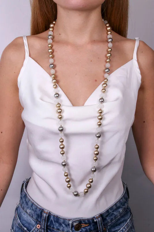 Collana in Metallo con pietre - BYSIMON gioielli