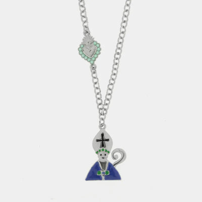 Collana in Metallo con San Gennaro AMONAPOLI - gioiello BySimon