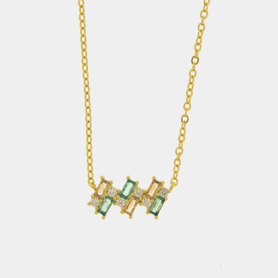 Collana in Metallo zirconi colorati