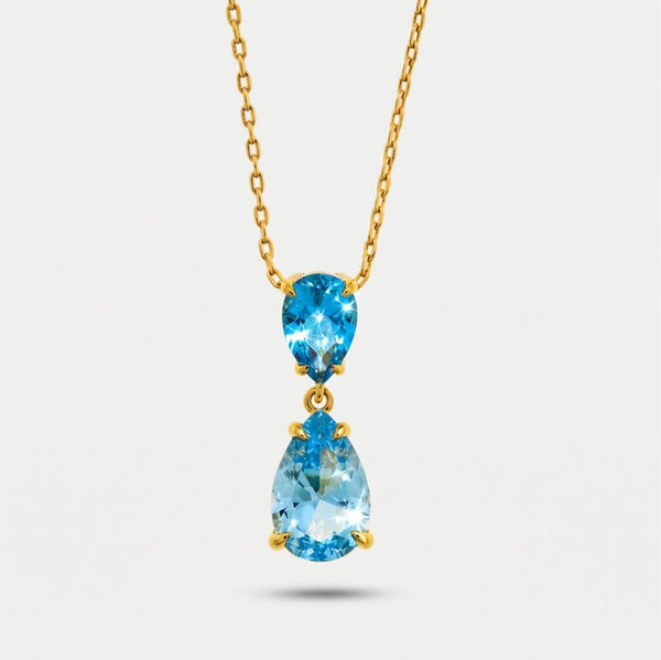 Collana in Metallo goccia blu - BYSIMON gioielli